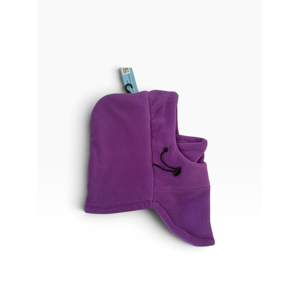Girls Ski Mask Purple Ages 4-12 Winter Fleece Hat Neck Warmer Full Face NEW